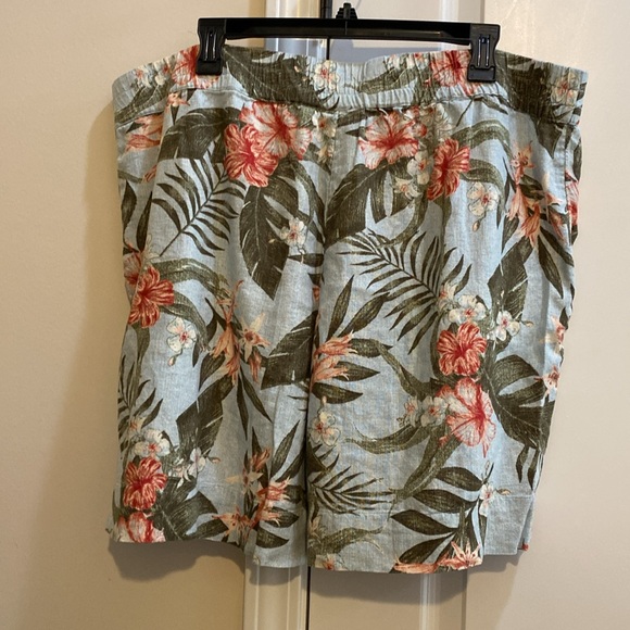 D & Co Tropical Print Shorts & A New Day Grey Sleeveless Tee both Sz XL top NWT - Picture 6 of 7